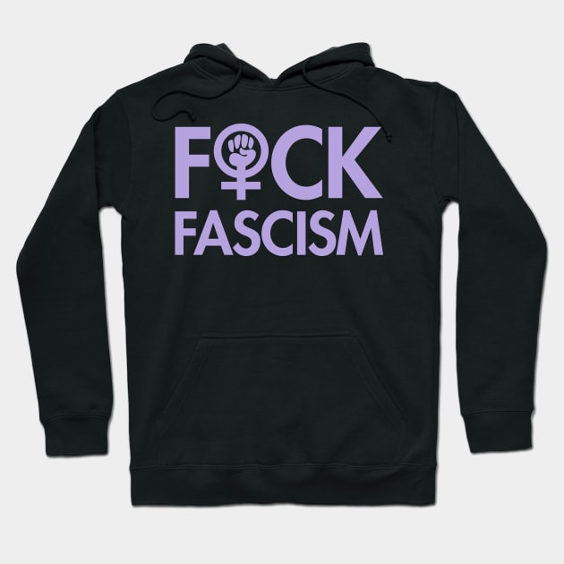 FCK Fascism - censored - lavender Hoodie by Tainted